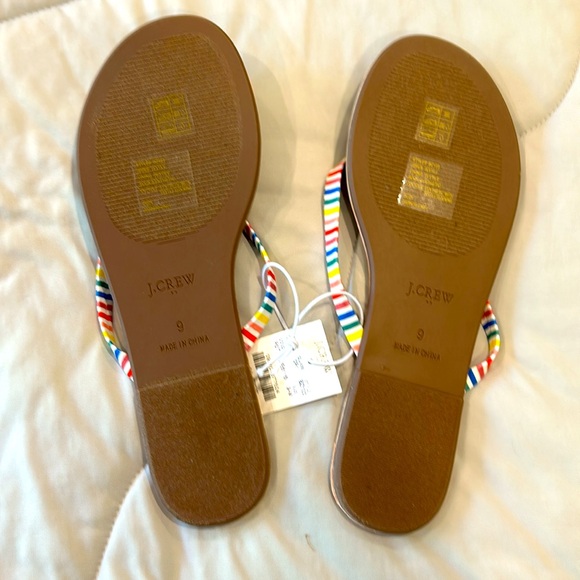 J.Crew Factory Easy Summer Flip Flops in Rainbow Size 9 NWT - Picture 3 of 4